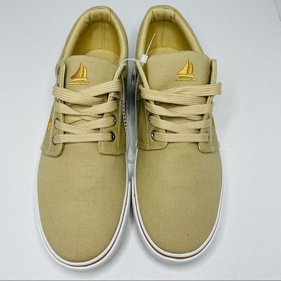 Sail Men's Lace-up Sneakers Style JIB Camel Color. - Picture 2 of 8